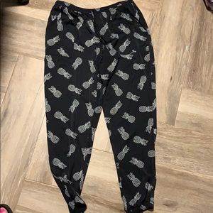 NWOT Pineapple jogger PJ pants